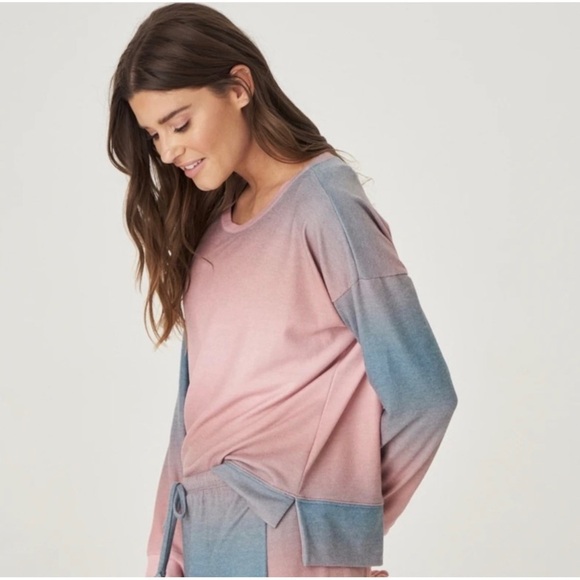 Onzie crew pullover sweatshirt beach balm ombré hi low - Picture 4 of 11